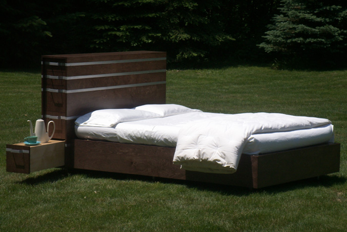 Bed in landscape