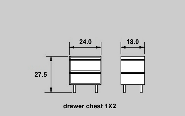 Chest of drawers 1x2